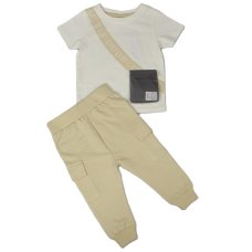 J33895: Baby Boys Little Dude T-Shirt & Jog Pant Outfit  (1-2 Years)